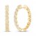 Circle of Gratitude Diamond Hoop Earrings 1/4 ct tw Round-cut 10K Yellow Gold