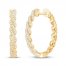 Circle of Gratitude Diamond Hoop Earrings 1/4 ct tw Round-cut 10K Yellow Gold