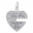 Heart & Key Charm Sterling Silver