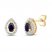 Blue Sapphire & Diamond Earrings 1/15 ct tw 10K Yellow Gold