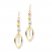Dangle Earrings 14K Tri-Color Gold
