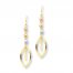 Dangle Earrings 14K Tri-Color Gold