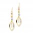 Dangle Earrings 14K Tri-Color Gold