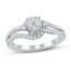 Diamond Engagement Ring 1/2 ct tw Round-cut 14K White Gold