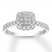 Diamond Engagement Ring 3/4 ct tw Princess/Round 14K White Gold