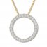 Diamond Circle Necklace 1/5 Carat tw 10K Yellow Gold