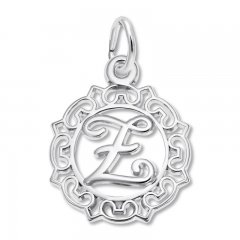 Letter Z Charm Sterling Silver