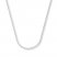 Square Wheat Chain 14K White Gold Necklace 16" Length