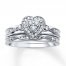 Diamond Bridal Set 1/4 ct tw Round-cut 10K White Gold