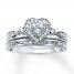 Diamond Bridal Set 1/4 ct tw Round-cut 10K White Gold