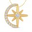 True North Diamond Necklace 1/8 ct tw 10K Yellow Gold 16"