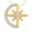 True North Diamond Necklace 1/8 ct tw 10K Yellow Gold 16"