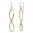 Infinity Drop Earrings 10K Yellow Gold