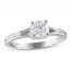 Diamond Solitaire Engagement Ring 1 ct tw Round-cut 14K White Gold