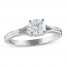 Diamond Solitaire Engagement Ring 1 ct tw Round-cut 14K White Gold