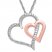 Diamond Heart Necklace 1/10 ct tw Round-cut 10K Two-Tone Gold