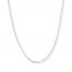 Singapore Chain Necklace 14K White Gold 24" Length