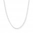 Singapore Chain Necklace 14K White Gold 24" Length