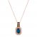 Le Vian Sapphire Necklace 1/3 ct tw Diamonds 14K Strawberry Gold 18"