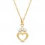 Children's Disney Princess Crown Necklace 14K Yellow Gold 13"