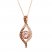 Le Vian Peach Morganite Necklace 5/8 ct tw Diamonds 14K Rose Gold