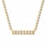 Diamond Bar Necklace 1/20 ct tw Round-cut 10K Yellow Gold 19"