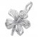 Hibiscus Charm Sterling Silver