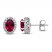 Lab-Created Ruby & White Lab-Created Sapphire Stud Earrings Sterling Silver