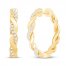 Circle of Gratitude Diamond Hoop Earrings 10K Yellow Gold