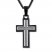 Men's Diamond Cross Necklace 1/10 ct tw Stainless Steel 22"
