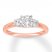 Three-Stone Diamond Ring 1-1/3 ct tw Round-cut 14K Rose Gold