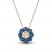 Le Vian Diamond & Sapphire Necklace 1/15 ct tw Diamonds 14K Strawberry Gold