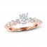 Adrianna Papell Diamond Engagement Ring 1-5/8 ct tw Round-cut 14K Rose Gold