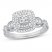 Multi-Diamond Engagement Ring 5/8 ct tw Round-cut 14K White Gold
