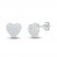 Diamond Heart Earrings 1/4 ct tw Round-cut 10K White Gold