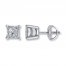 Diamond Earrings 1-1/2 ct tw Princess-cut 14K White Gold