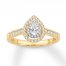 Pear-Shaped Diamond Engagement Ring 1/2 ct tw 14K Yellow Gold