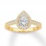 Pear-Shaped Diamond Engagement Ring 1/2 ct tw 14K Yellow Gold