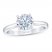 First Light Diamond Solitaire Engagement Ring 2 ct tw Round-cut 14K White Gold