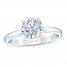 First Light Diamond Solitaire Engagement Ring 2 ct tw Round-cut 14K White Gold