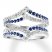 Sapphire Enhancer Ring 1/2 ct tw Diamonds 14K White Gold