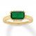 Lab-Created Emerald Ring with Diamonds 10K Yellow Gold