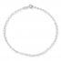 Open Link Chain Anklet Sterling Silver 10" Length