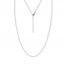 16" Adjustable Rope Chain 14K White Gold Appx. 1.2mm