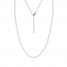 16" Adjustable Rope Chain 14K White Gold Appx. 1.2mm
