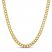 Men's Italian Flat Curb Chain Necklace 10K Yellow Gold 24"