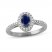 Blue Sapphire & Diamond Ring 1/5 ct tw 10K White Gold