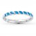 Stackable Ring Blue Enamel Sterling Silver