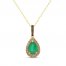 Le Vian Emerald Necklace 3/8 ct tw Diamonds 14K Honey Gold 18"