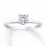 Solitaire Engagement Ring 1/2 Carat Diamond 14K White Gold